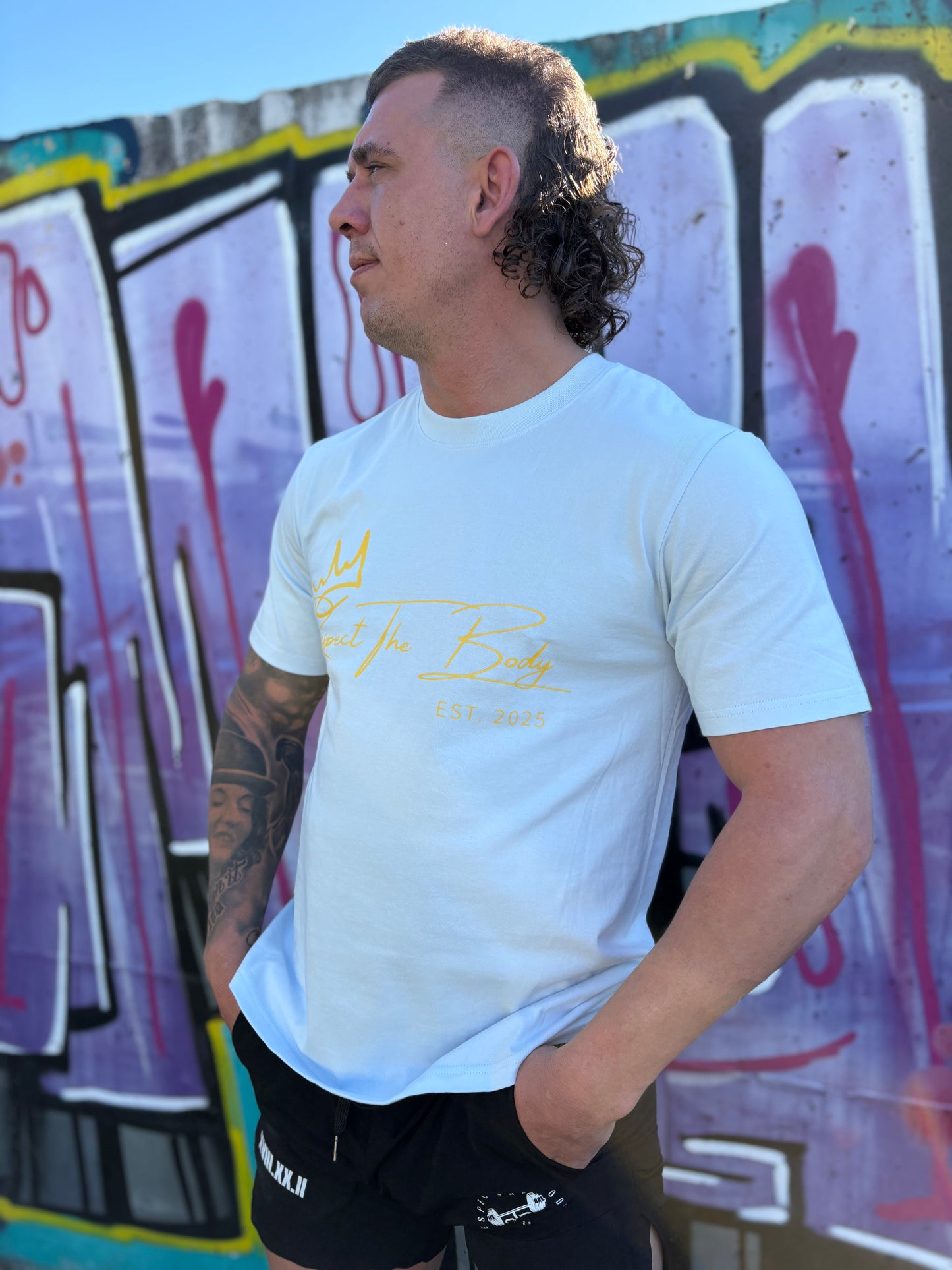 RESPECT THE BODY Crown t-shirt Sky Blue