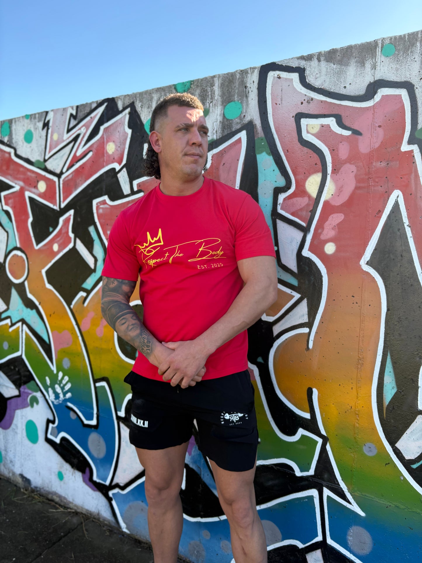 RESPECT THE BODY Crown t-shirt Red