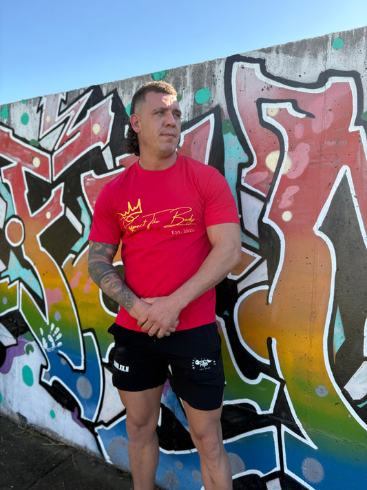 RESPECT THE BODY Crown t-shirt Red