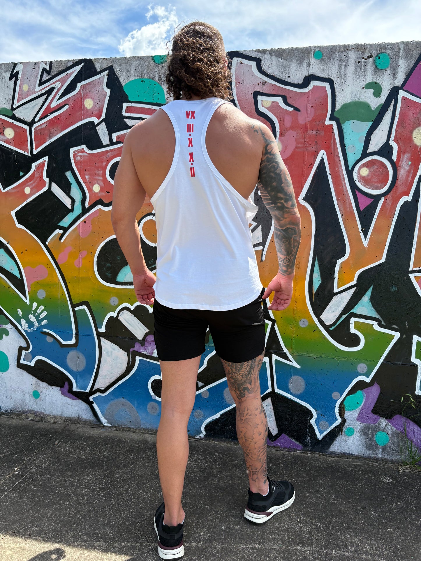 RESPECT THE BODY singlet White