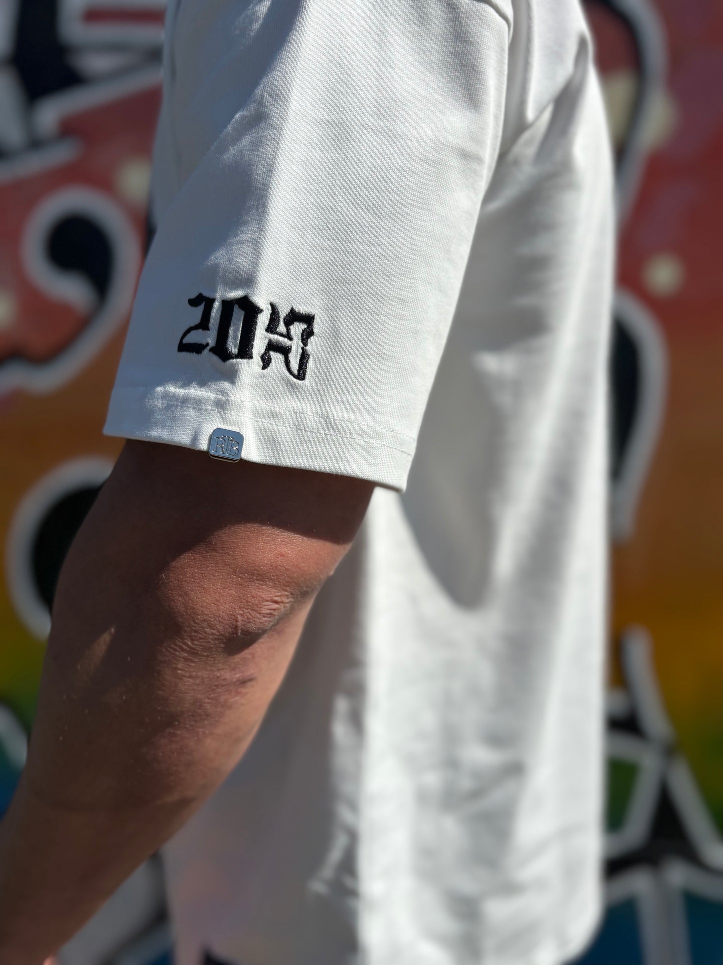 RESPECT THE BODY Vintage Drop T-Shirt WHITE