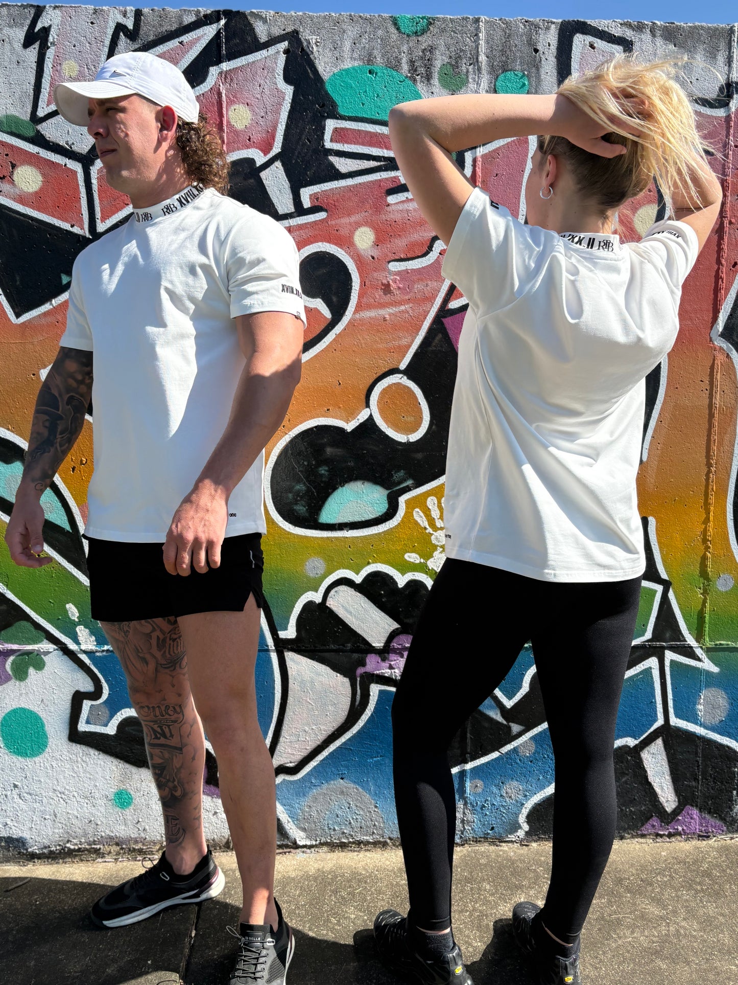 RESPECT THE BODY Roman t-Shirt WHITE